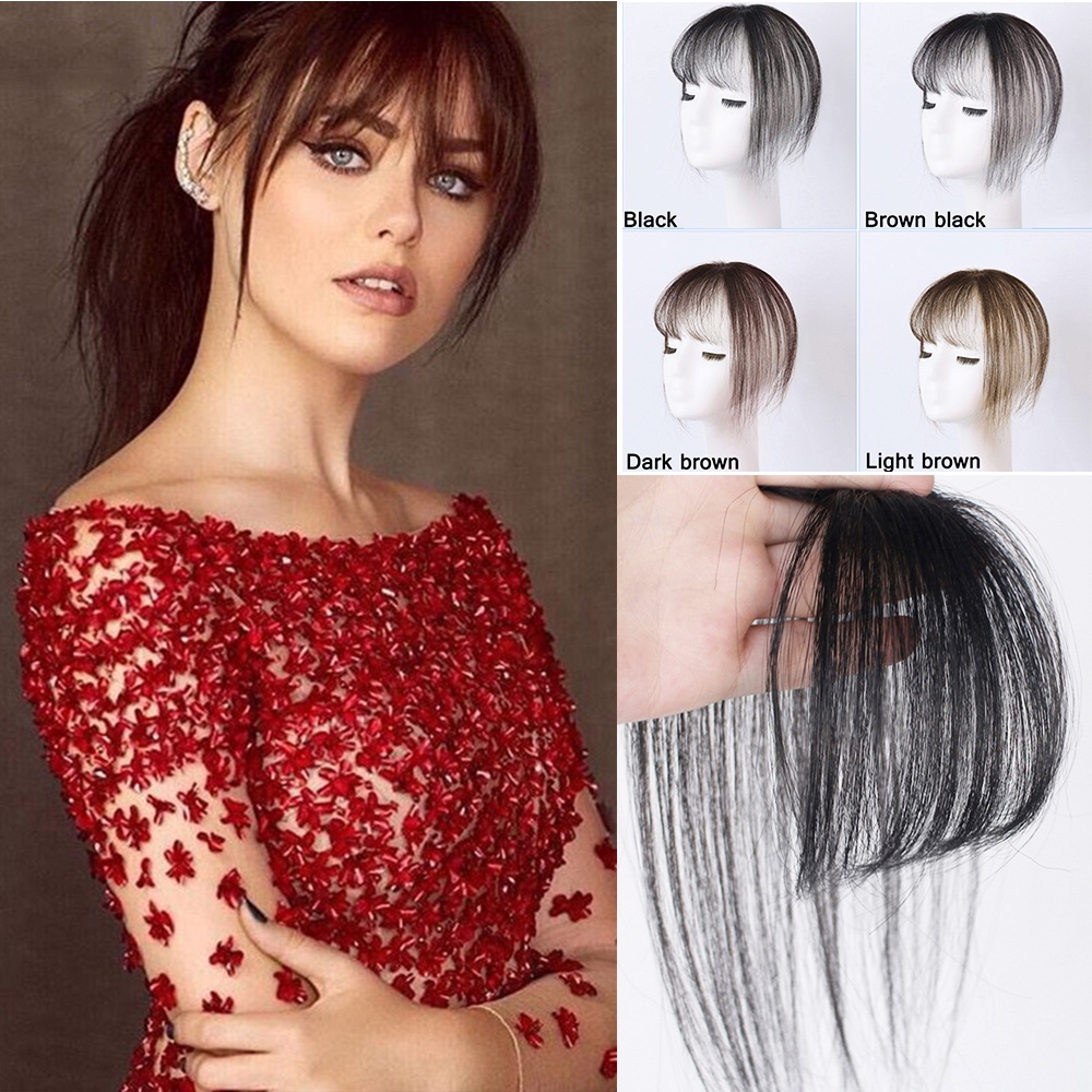 Tóc mái giả 3D kẹp phía trước nhiều màu sắc kiểu dáng chân thật