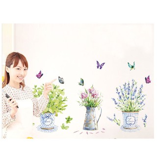 HGL♪Green Plant Vase Removable Vinyl Decal Wall Sticker Art Mural Room Decor New