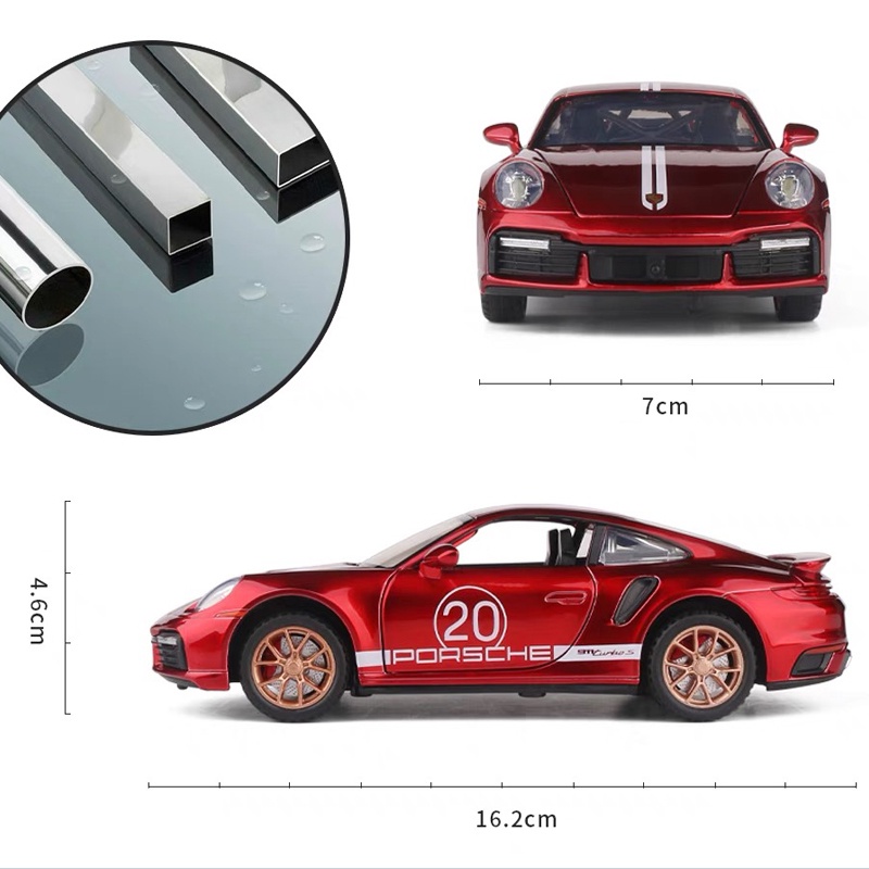 Mô Hình Xe Hơi Porsche 911 Turbo S Tỉ Lệ 1: 32 Bằng Hợp Kim Có Đèn Và Nhạc Cho Bé Trai