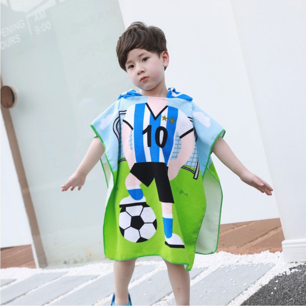 Khăn choàng tắm có mũ trùm đầu cotton mềm mại thấm hút họa tiết hoạt hình 23.62''x35.43'' dành cho trẻ em