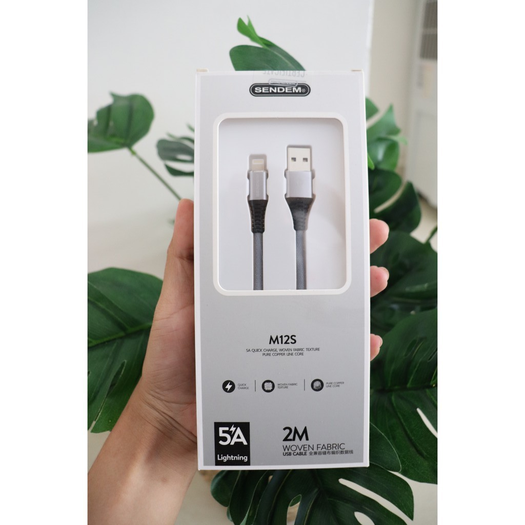 Cáp sạc dây dù sendem 2.4A chân ,type C,Micro
