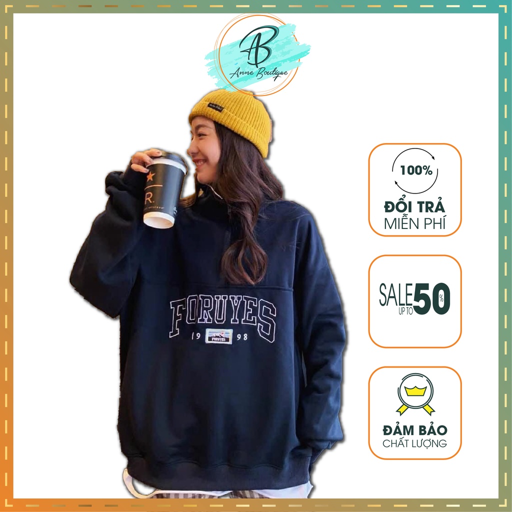 Áo Sweater Nỉ In For 1998, Áo Nỉ Nam Nữ Form Rộng Chất Dày Dặn Siêu Xinh Anne Boutique Mã 752