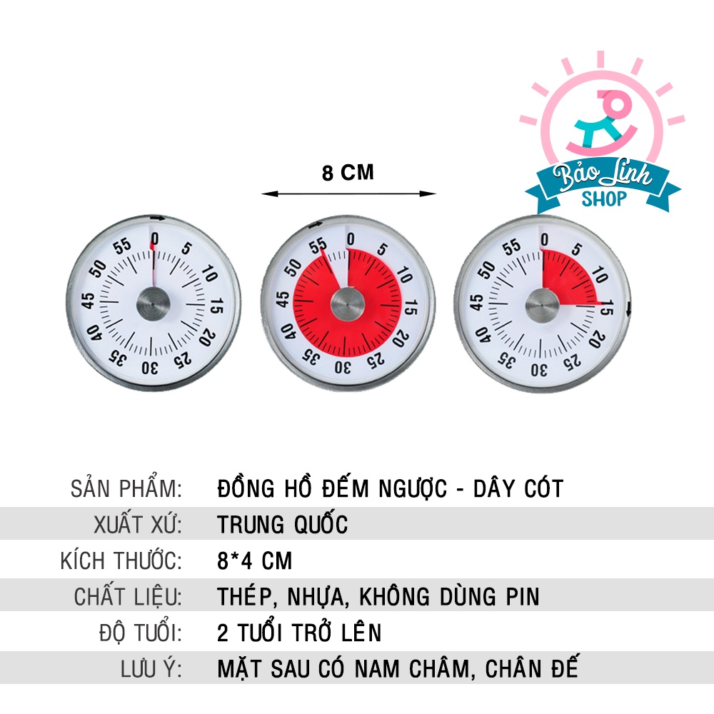 Đồng hồ đếm ngược dây cót - Bé làm quen với thời gian| Đồ chơi giáo dục