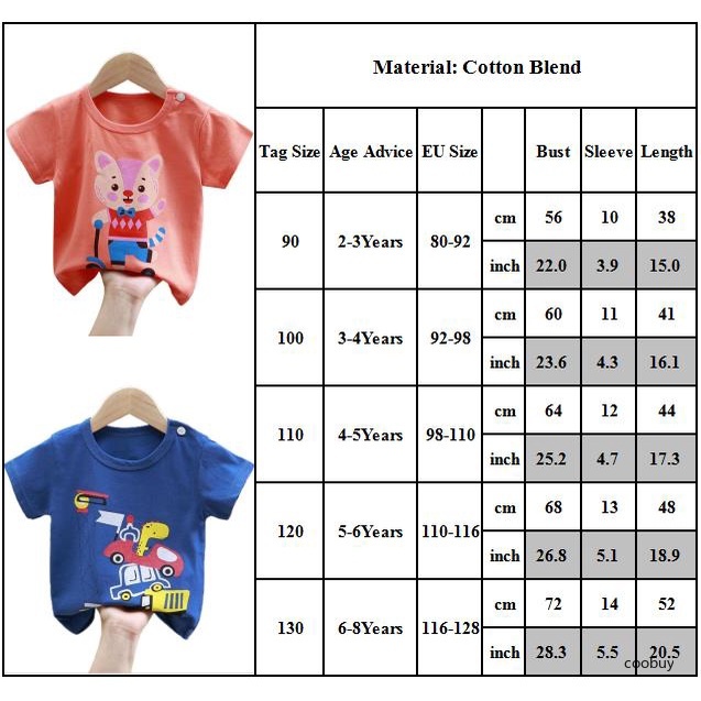 COD Set Áo Thun Tay Ngắn &amp; Quần Short Họa Tiết Hoạt Hình Cho Bé CO