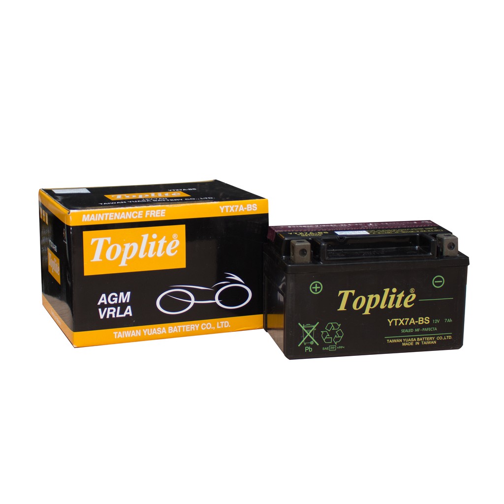 Bình Ắc quy xe máy Toplite YTX7A-BS  - Dành cho xe Attila, Spacy