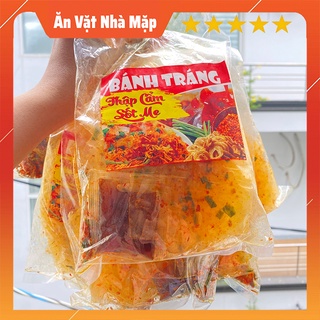 Bánh tráng trộn thập cẩm sa tế chấm sốt me chua ngọt