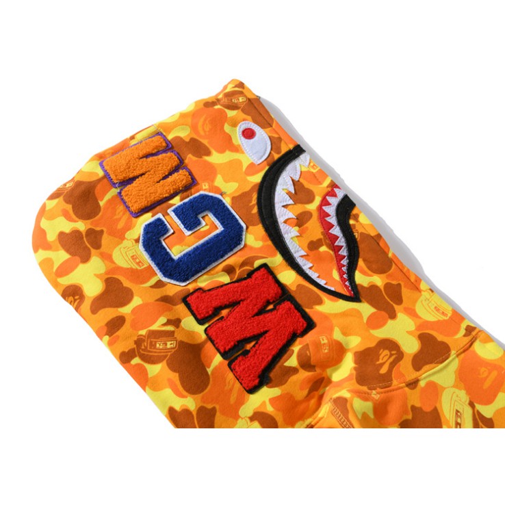 20ss BAPE X PUBG Áo Khoác Hoodie Có Khóa Kéo Họa Tiết Đầu Khỉ Màu Vàng Sa Mạc Cho Nam Và Nữ