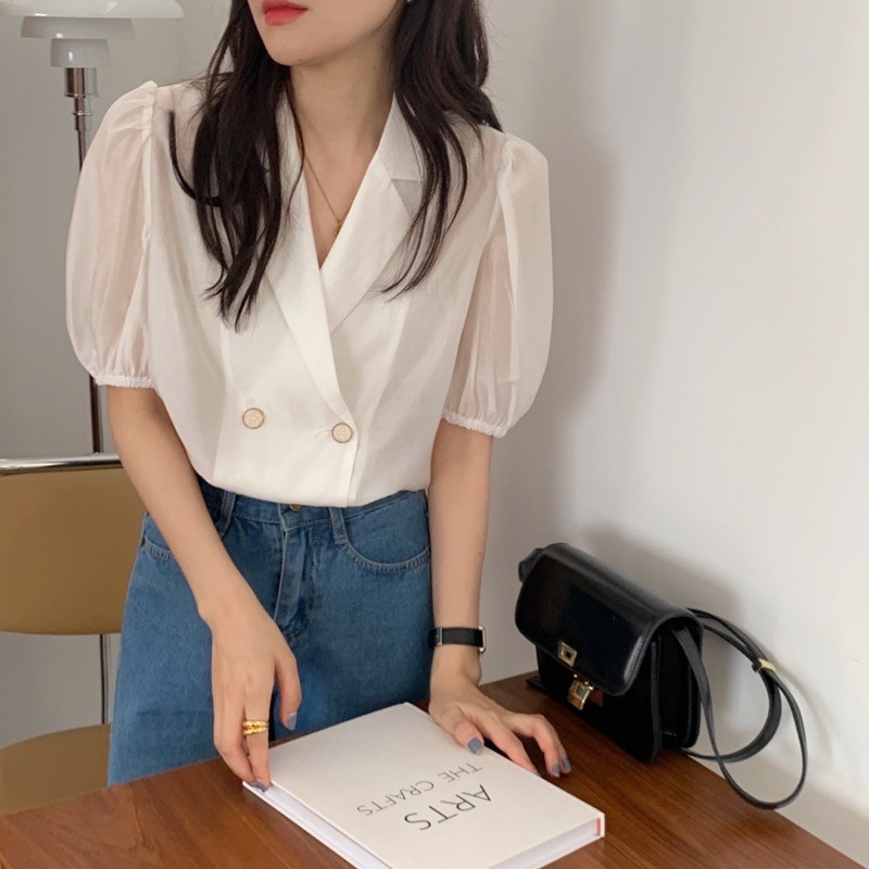 A21-Áo sơmi tay bồng