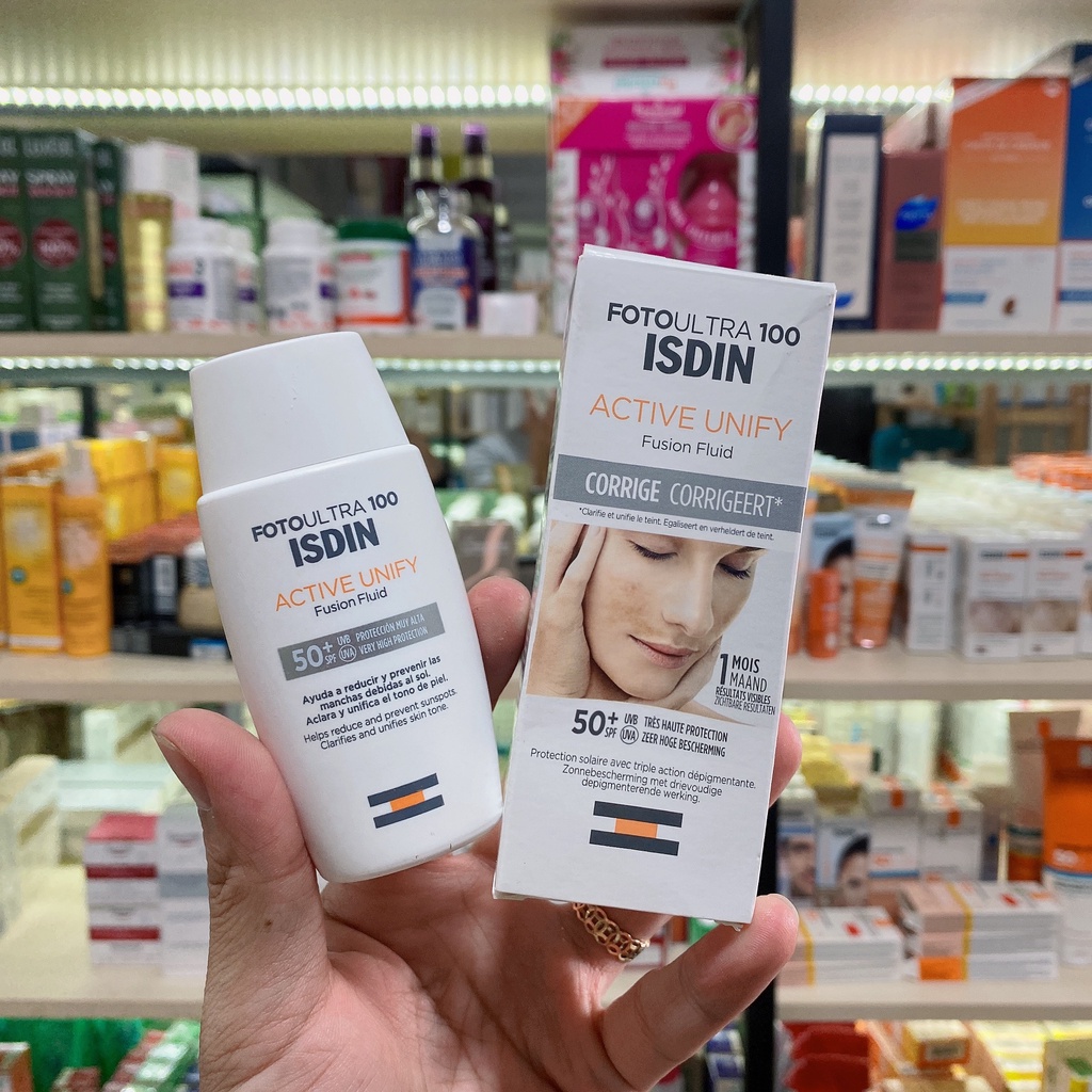 Kem chống nắng FotoUltra100 ISDIN Fusion Fluid SPF 50+ ngăn ngừa đốm nâu do ánh nắng mặt trời