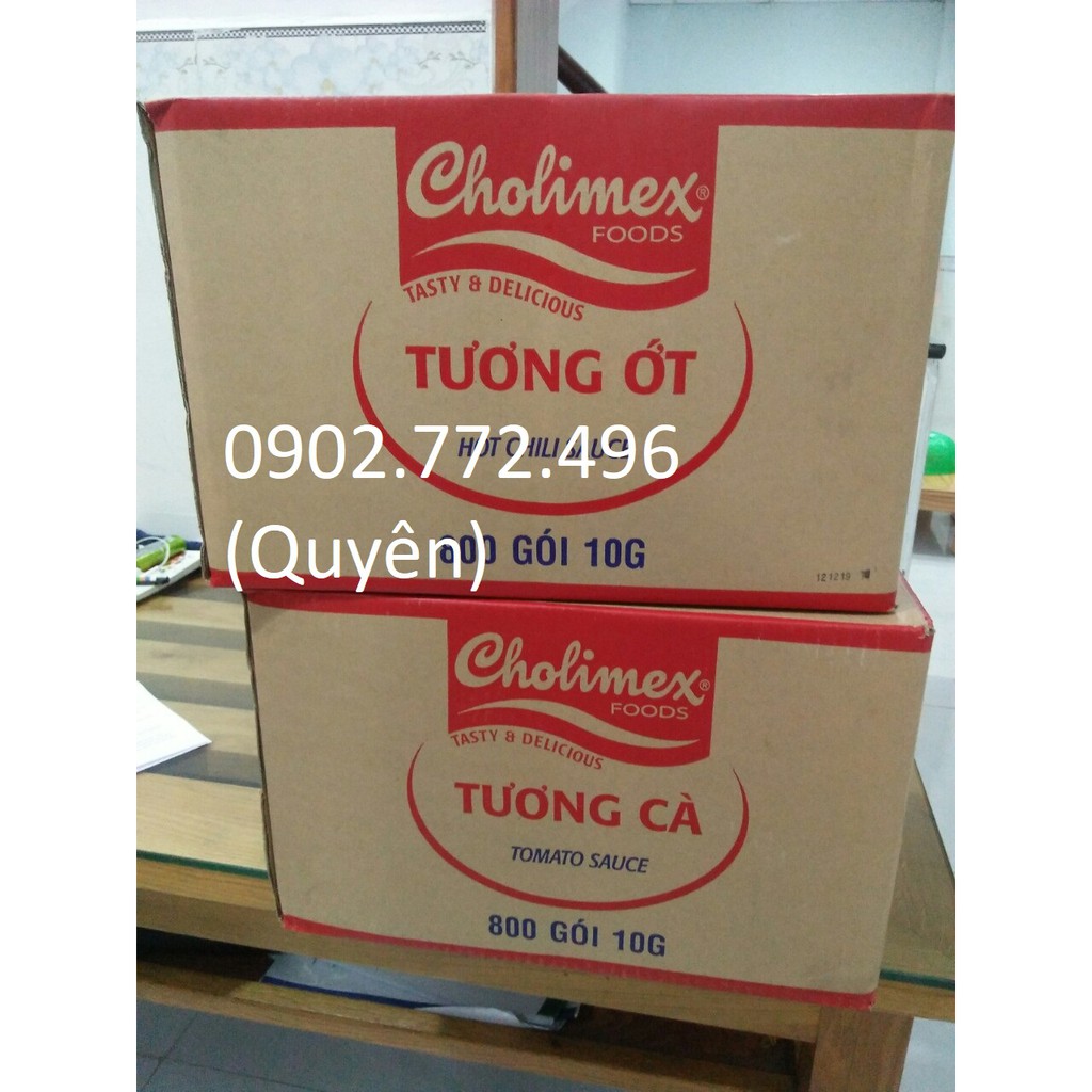 400 gói tương ớt tương cà gói nhỏ (nửa thùng) Cholimex