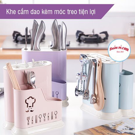 Ống đựng đũa thìa đa năng nhựa Việt Nhật kèm khay cắm dao kéo (MS 2776) - Buôn rẻ 01212