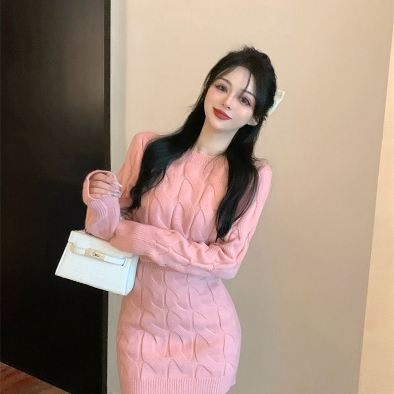 Áo Sweater Dệt Kim Eo Cao Thời Trang Thu Đông Phong Cách Mới