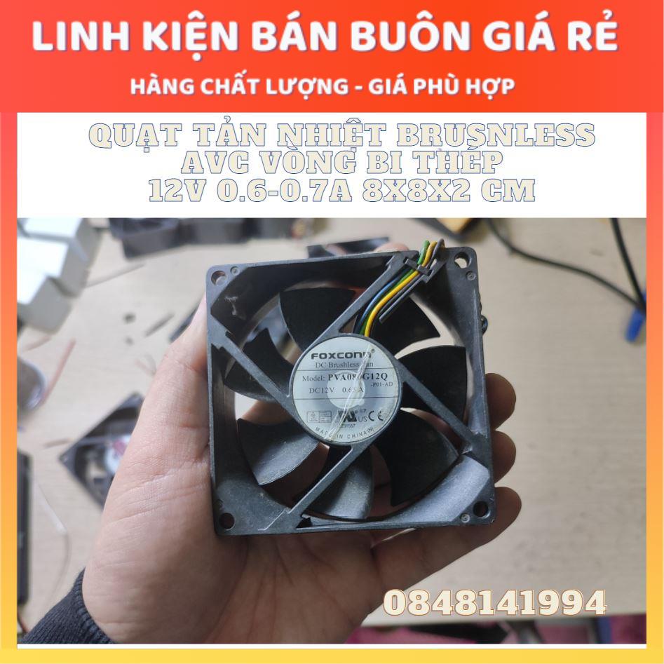 Quạt Tản Nhiệt THÁO MÁY CHÍNH HÃNG AVC 12V 0.6-0.7A 8x8x2.5CM