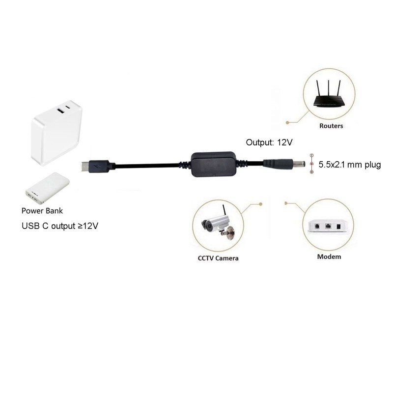 Cáp Chuyển Đổi Usb 5v Sang 8.4v Sang 12v 2a | WebRaoVat - webraovat.net.vn