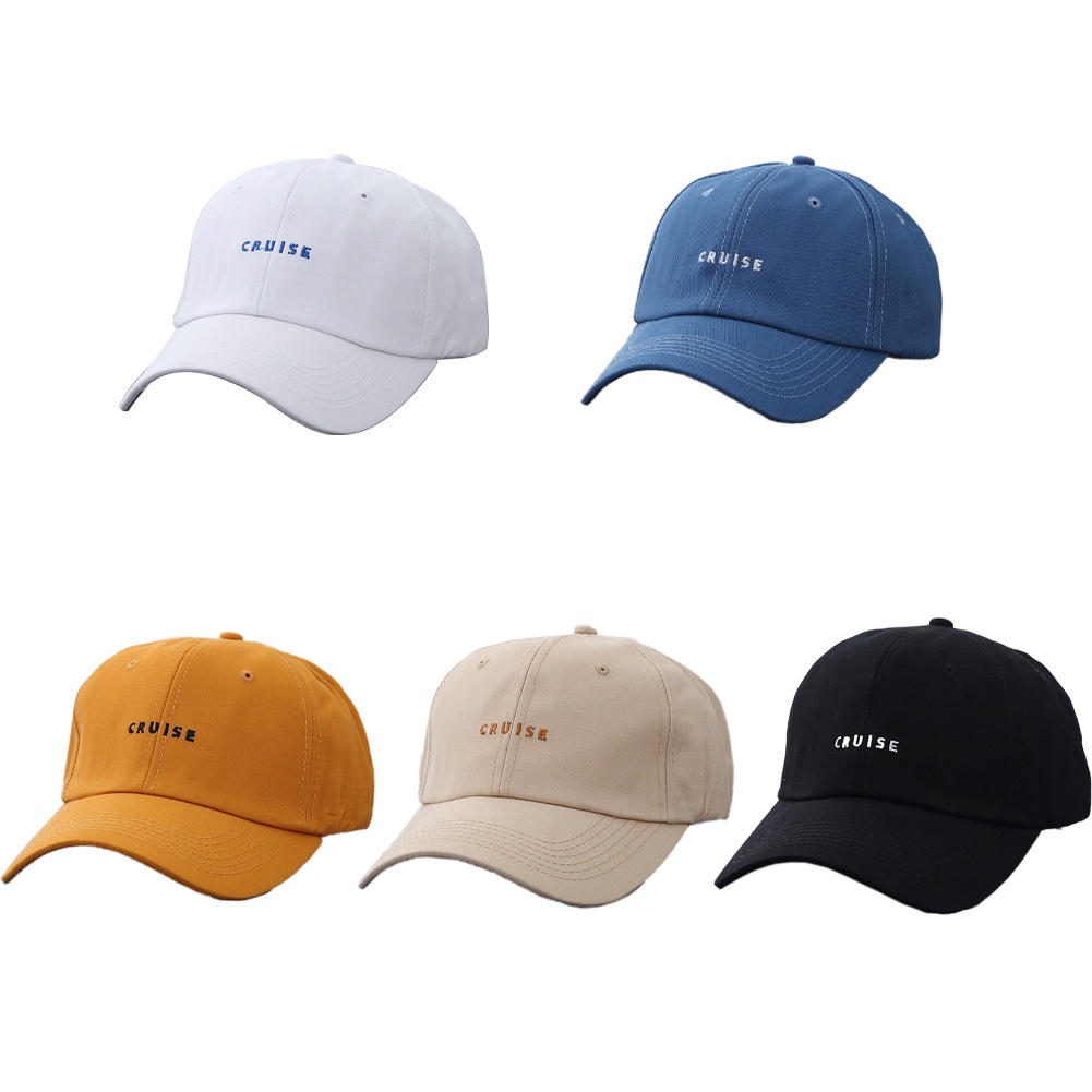Mũ thêu chữ kiểu dáng đơn giản phong cách hip hop thời trang Hàn Quốc