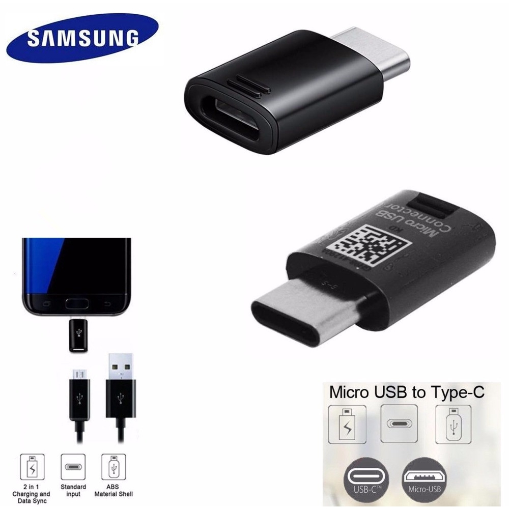 2PCS Đầu chuyển đổi Micro USB sang USB Type C 3.0 chính hãng s8 s8e note8 s9 s9e