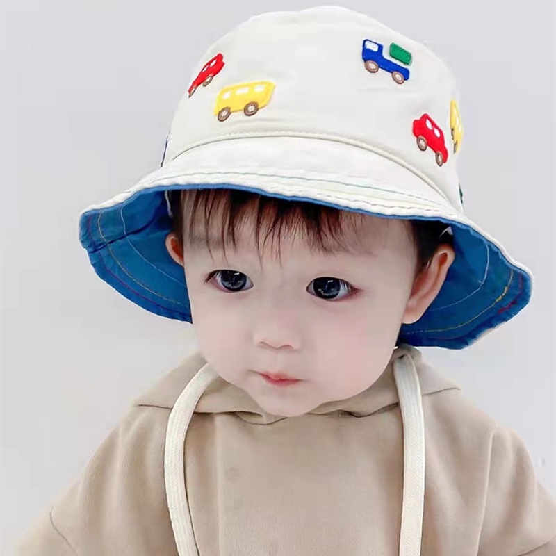Nón Vành Tròn Bằng Vải Cotton Thời Trang Dễ Thương Cho Bé