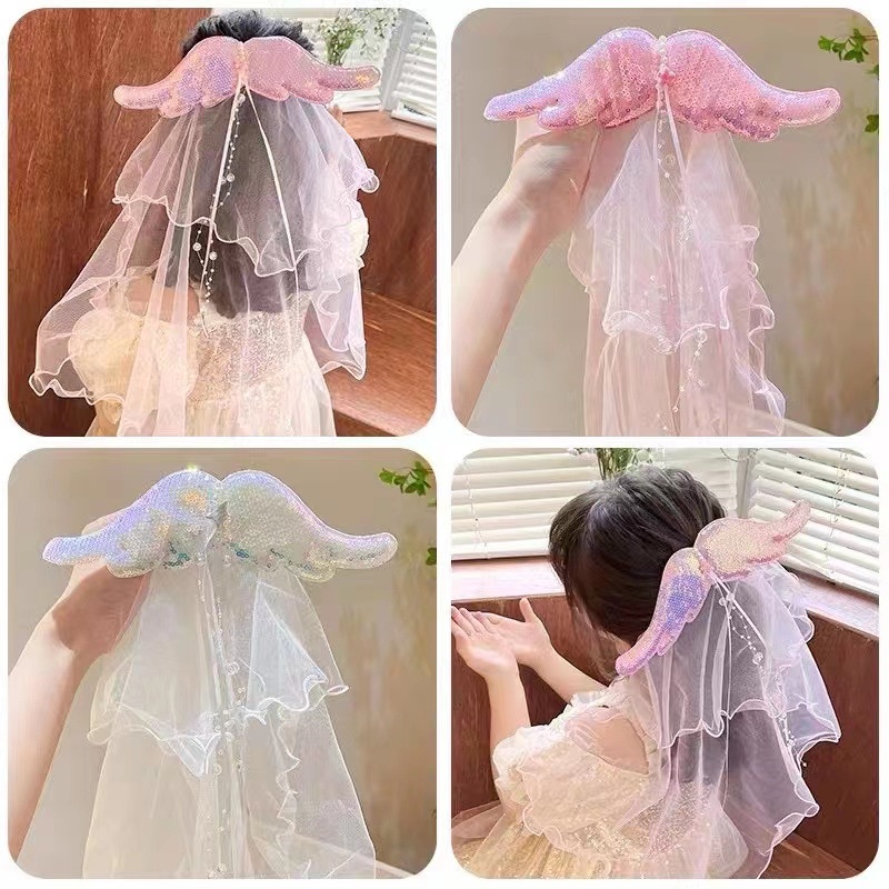 Kẹp Tóc Hình Cánh Thiên Thần Phong Cách Hàn Quốc Cho Bé Gái