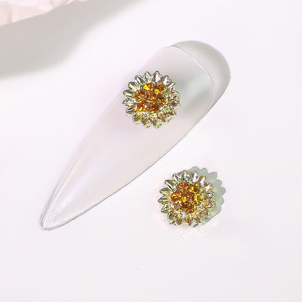 OCEANMAP Phụ Kiện Đá 3D Hình Hoa Lá Trang Trí Móng Tay Nghệ Thuật