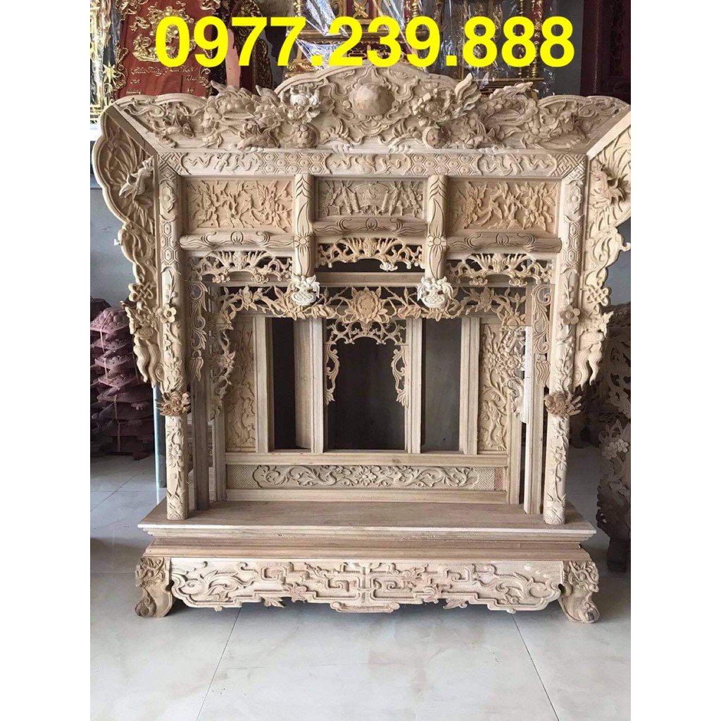 Khám thờ bằng gỗ mít 117cm