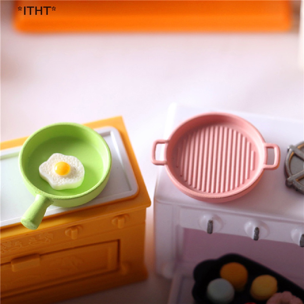 Set 4 Chảo Nướng Thịt Bít Tết Phong Cách Nhật Bản Cho Nhà Búp Bê