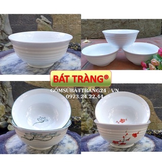 BÁT TÔ BÁT TRÀNG CAO CẤP TÔ SỨ ĐẸP GIÁ RẺ CÓ VÂN VIỀN TRANG TRÍ CHÉN TÔ SỨ SÂU LÒNG CỠ VỪA