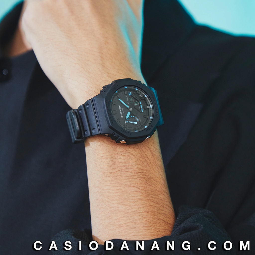 Đồng hồ nam dây nhựa Casio G-Shock chính hãng Anh Khuê GA-2100-1A2DR (45mm)