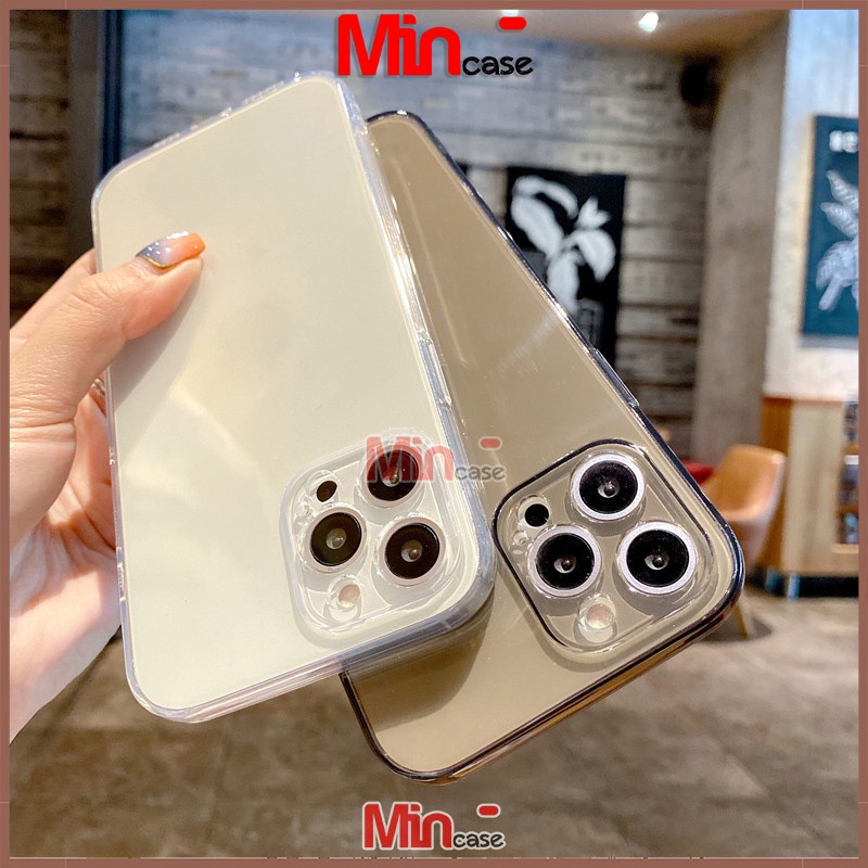 Ốp lưng iPhone Thom Browne chống sốc viền vuông silicon trong suốt cho iphone 6/6s/7/8/X/XS/XR/11/12/13 Pro Plus Max