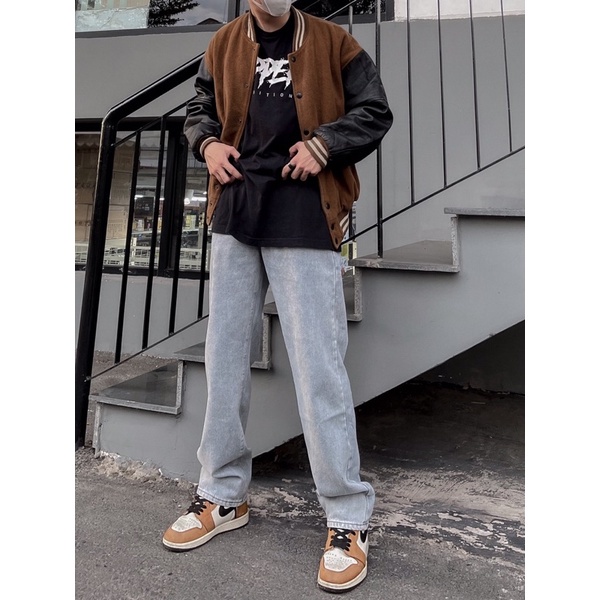 QUẦN JEANS NAM BASIC ỐNG RỘNG - CHẤT JEAN COTTON 100% DC DENIM