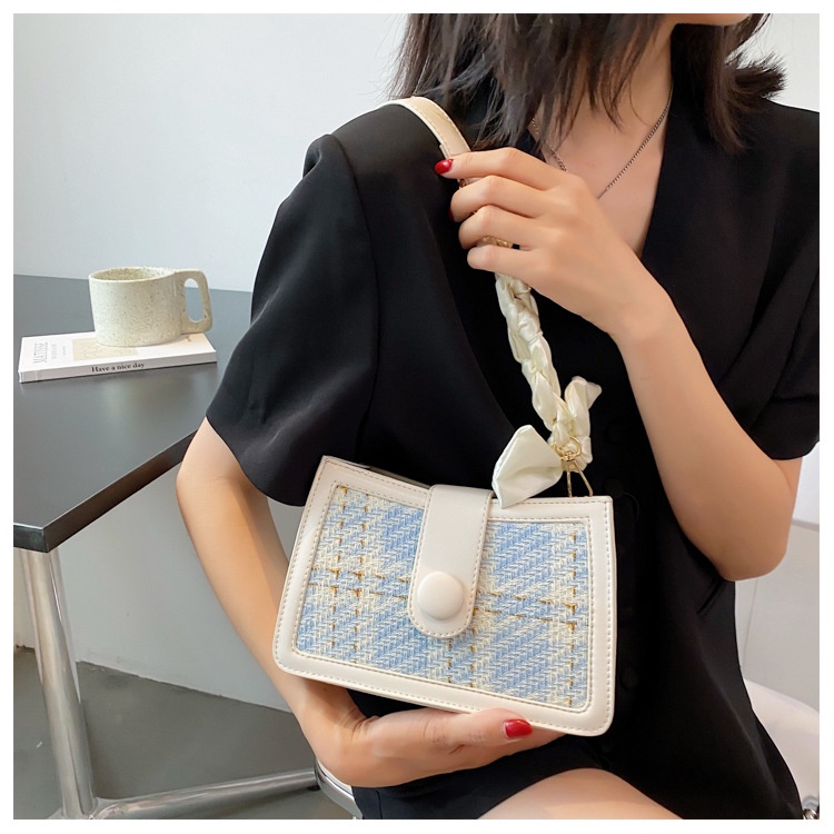 Túi xách nữ, túi kẹp nách đeo chéo nữ đi chơi phối dạ cúc siêu xinh HQ 43