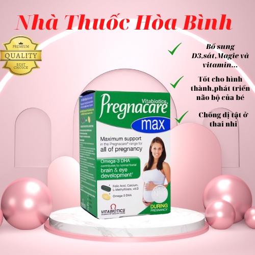 Vitamin bầu bổ sung dinh dưỡng cho bà bầu và mẹ sau sinh Pregnacare Max(84 Viên) , UK-Hàng Mới