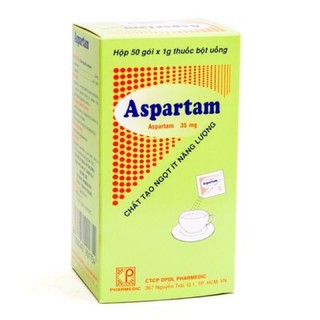 Đường ăn kiêng Aspartam - 50 gói x 1gram/gói