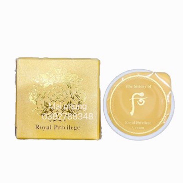 Một vỉ kem dưỡng trẻ hoá Whoo Royal Privilege