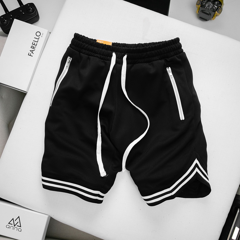 Quần Short Nam, Quần Thể Thao HUTTON Chất liệu Poly Co dãn 4 chiều