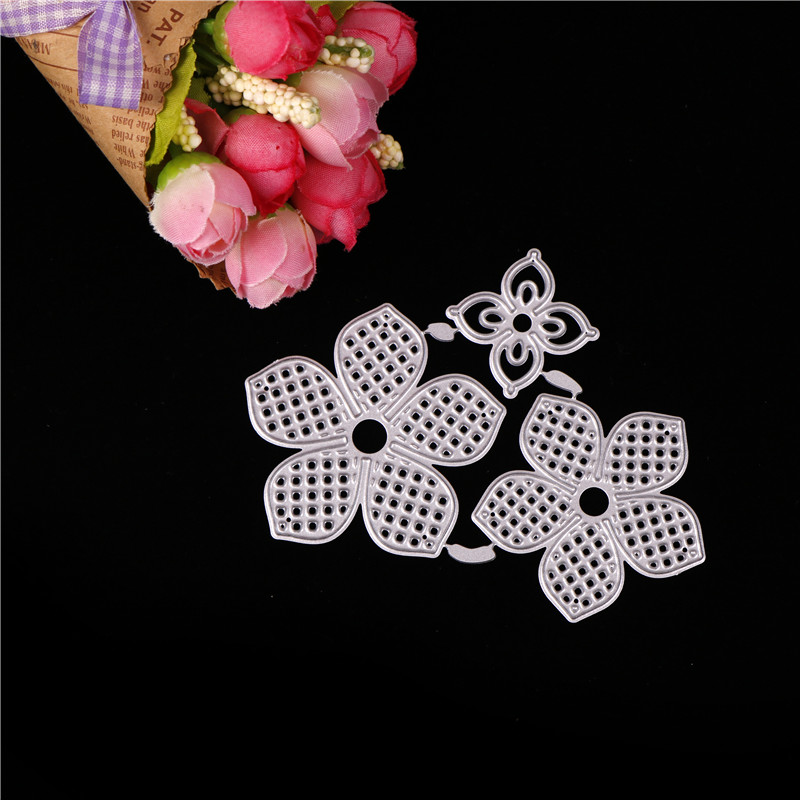 [extremewellknownsuper]Flowers Pattern Metal Cutting Dies Stencil Scrapbook Paper Cards DIY Crafts