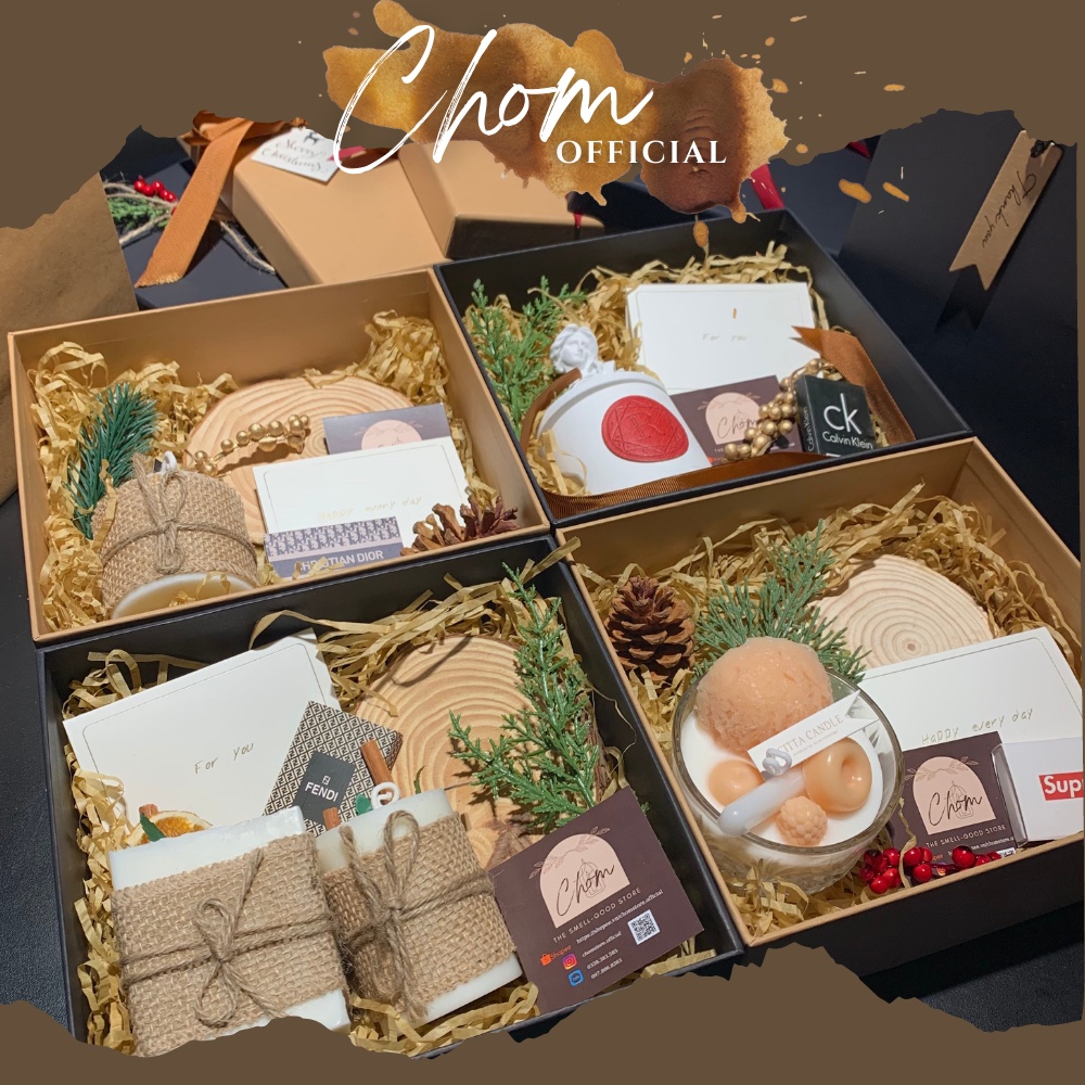 Set Quà Tặng Nến Cao Cấp Phù Hợp Các Dịp Noel Giáng Sinh Xmas, Sinh Nhật, Cảm Ơn, Năm Mới, Kỷ Niệm