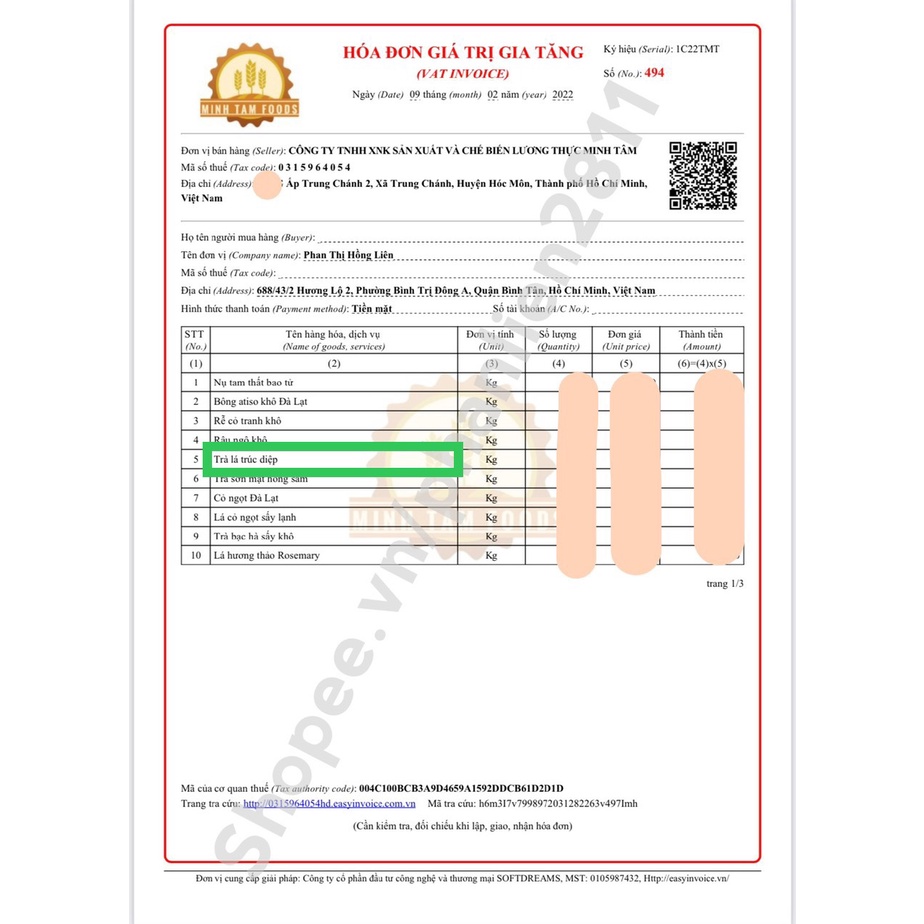 Lá trúc diệp  sấy khô 100g
