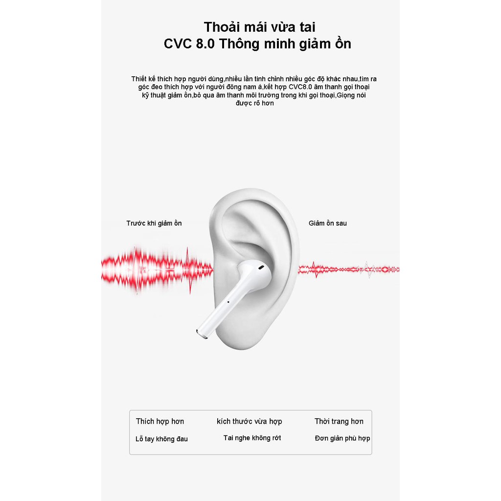 Tai nghe bluetooth i11 bluetooth 5.0 có cảm ứng, Tai nghe không dây cao cấp nút cảm ứng