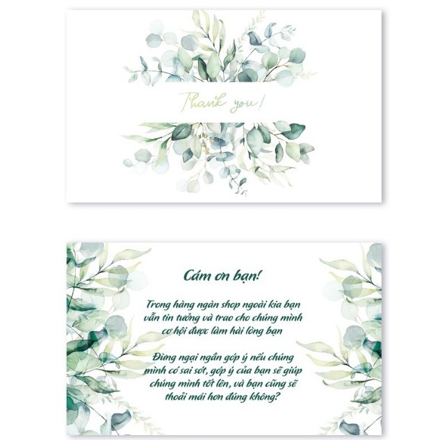 MIỄN PHÍ THIẾT KẾ  200 THANK YOU CARD/THIỆP CẢM ƠN GIÁ RẺ - PHONG CÁCH HOT TREND VINTAGE