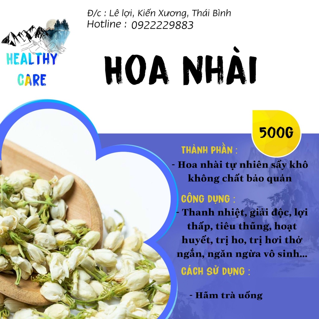 Trà hoa nhài 2 loại nụ và hoa