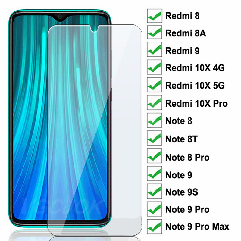 9D Tempered Glass For Xiaomi Redmi Note 5/6/7/8/9 10T Pro Lite Poco F1/M3/ Max X3 NFC HD Clear 9D Tempered Glass Screen Protector