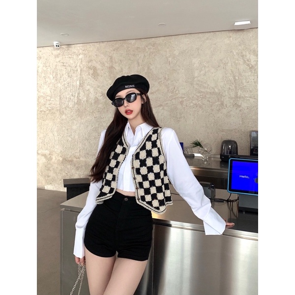 ✨💕Áo khỉ kèm áo sơ mi tay dài bên trong💕