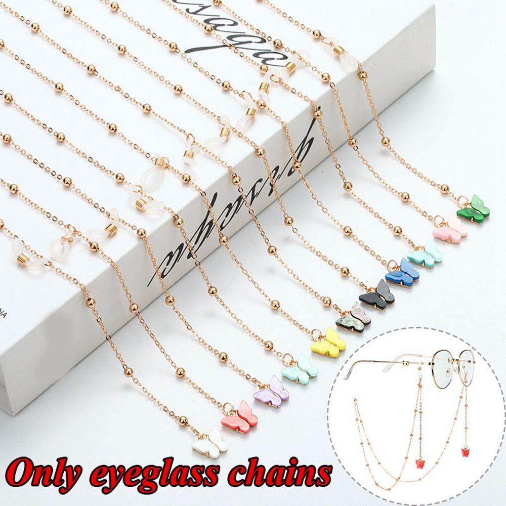 DARON Dây Đeo Mắt Kính Chống Trượt Đính Hạt Kim Loại Nhiều Màu Sắc