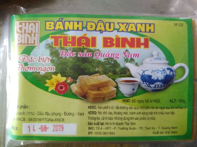 Bánh đậu xanh mềm Thái Bình (6 cái) 100g  - Đặc sản Quảng Nam9