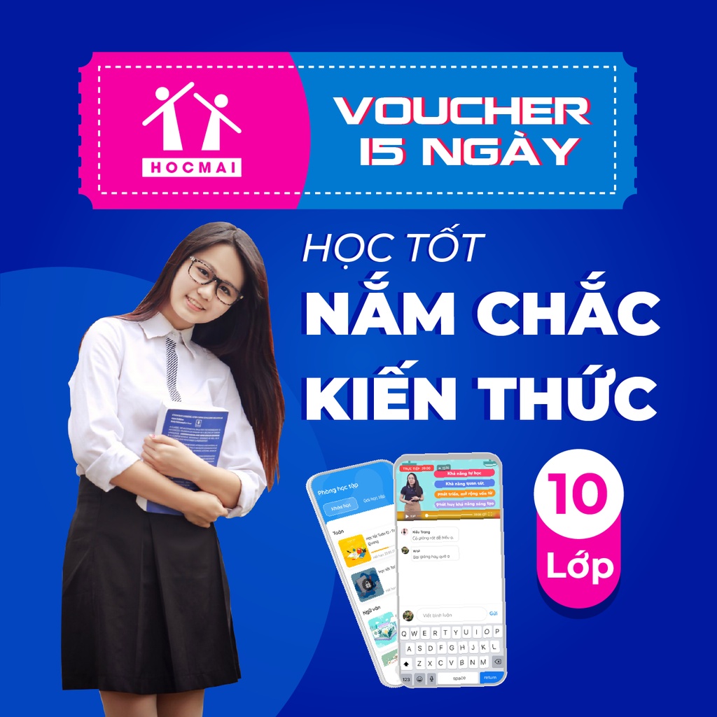 App HOCMAI- HỌC TỐT 10: Khoá học tốt kiến thức toàn diện cho học sinh lớp 10 - 15 ngày