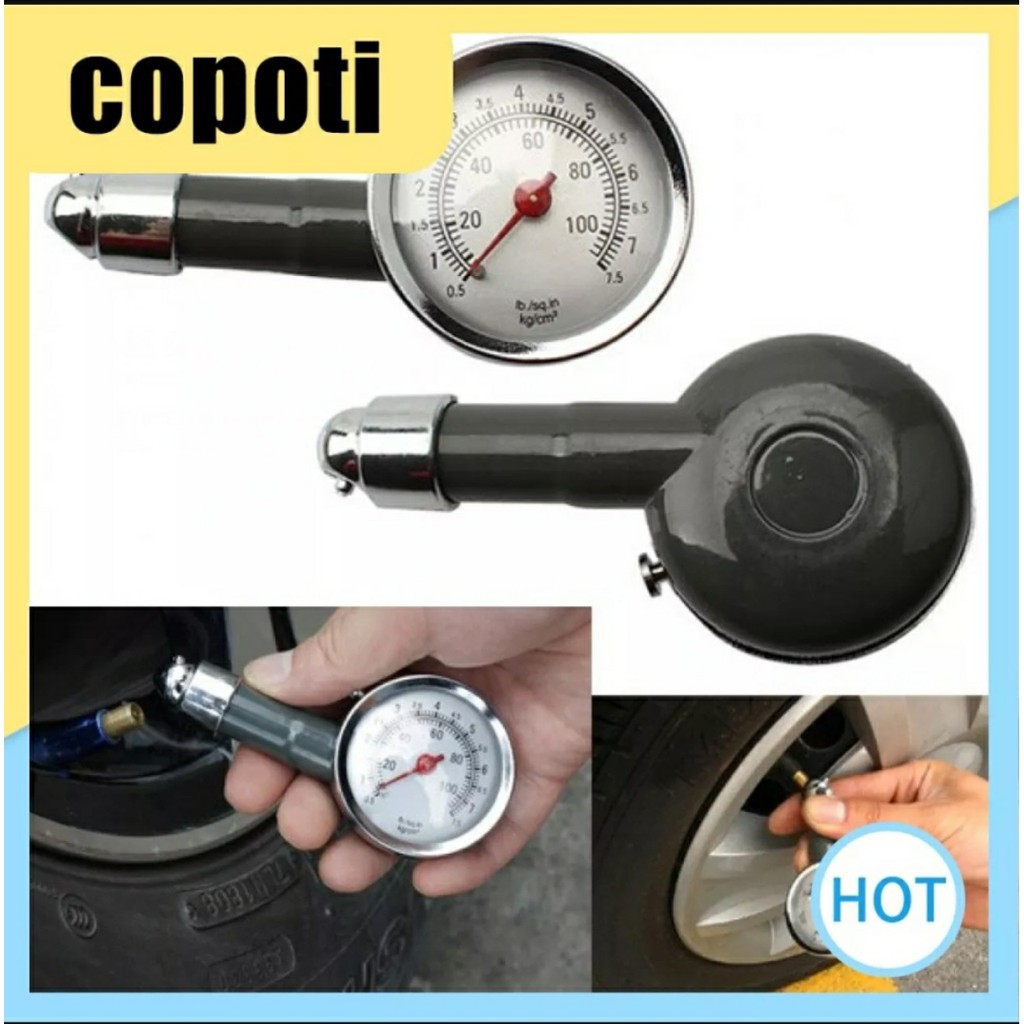 [FREESHIP] Đồng hồ đo áp suất lốp cho ô tô, xe máy độ chính xác cao.