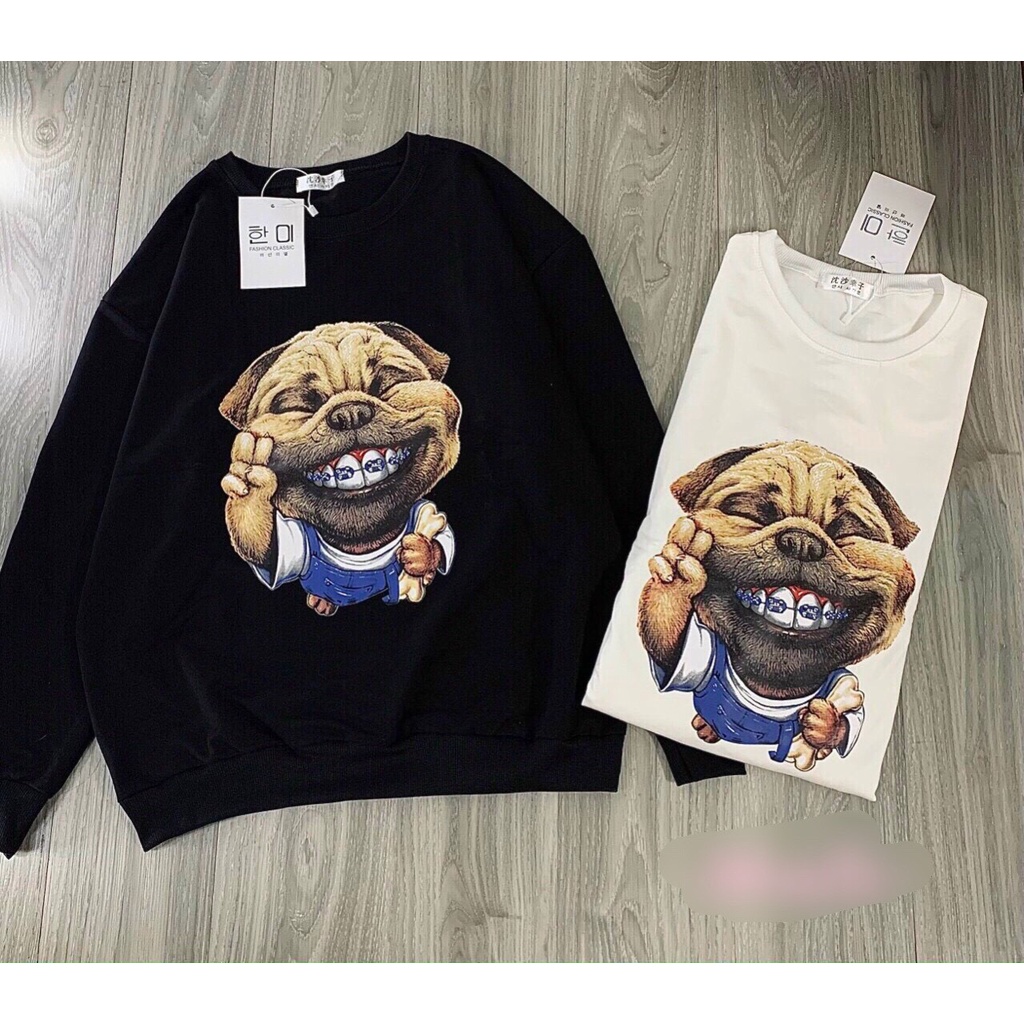 [ Hàng Chuẩn ] Áo Nỉ Sweater In Hình cute form rộng dài tay freesize 40kg_60kg hot hít đẹp xuất sắc ( kèm ảnh thật)