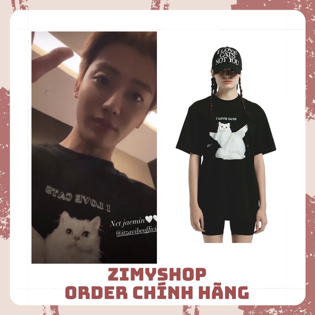CHÍNH HÃNG ÁO THUN I LOVE CATS ITZAVIBE JAEMIN JISUNG NCT
