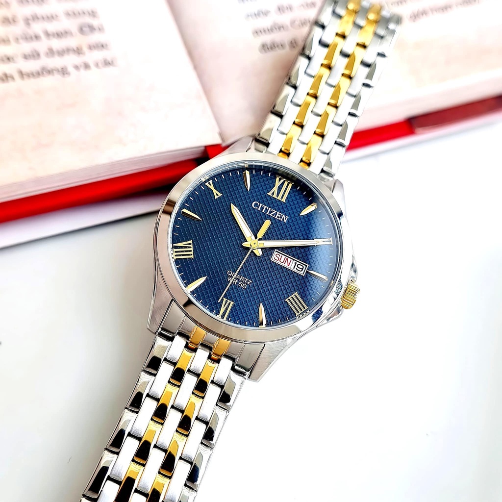 Đồng Hồ Nam Chính Hãng CITIZEN Quartz  BF2024-50L Tặng Kèm Dây Da Cao Cấp