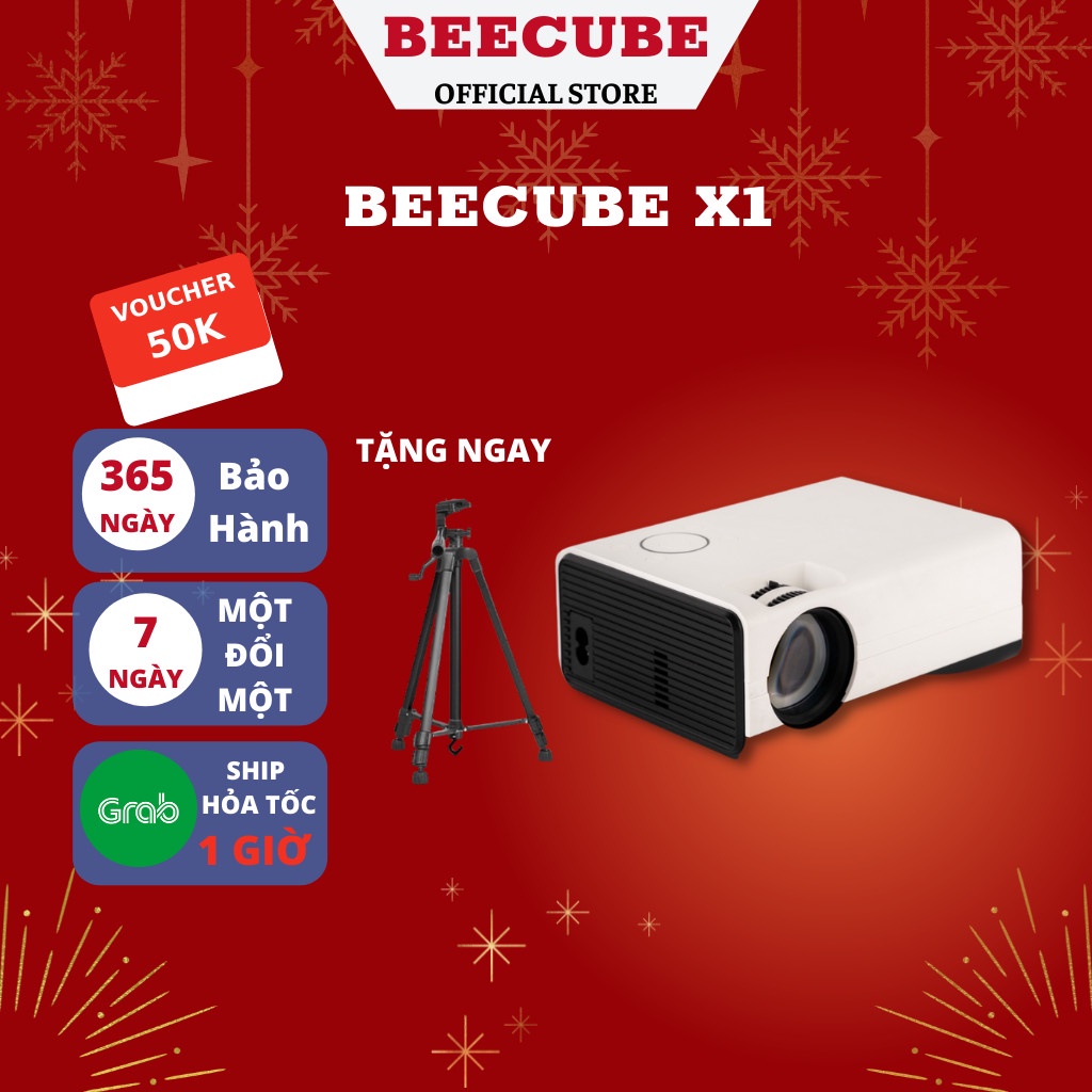 Máy Chiếu Mini BEECUBE X1 Hệ Điều Hành Android + Kết nối Điện thoại - Bảo Hành 12 Tháng